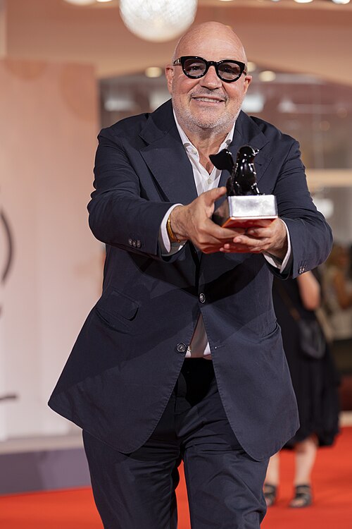Gianfranco Rosi, director, at 82nd Venice International Film Festival in Venice, Italy for the film Sotto le nuvole.