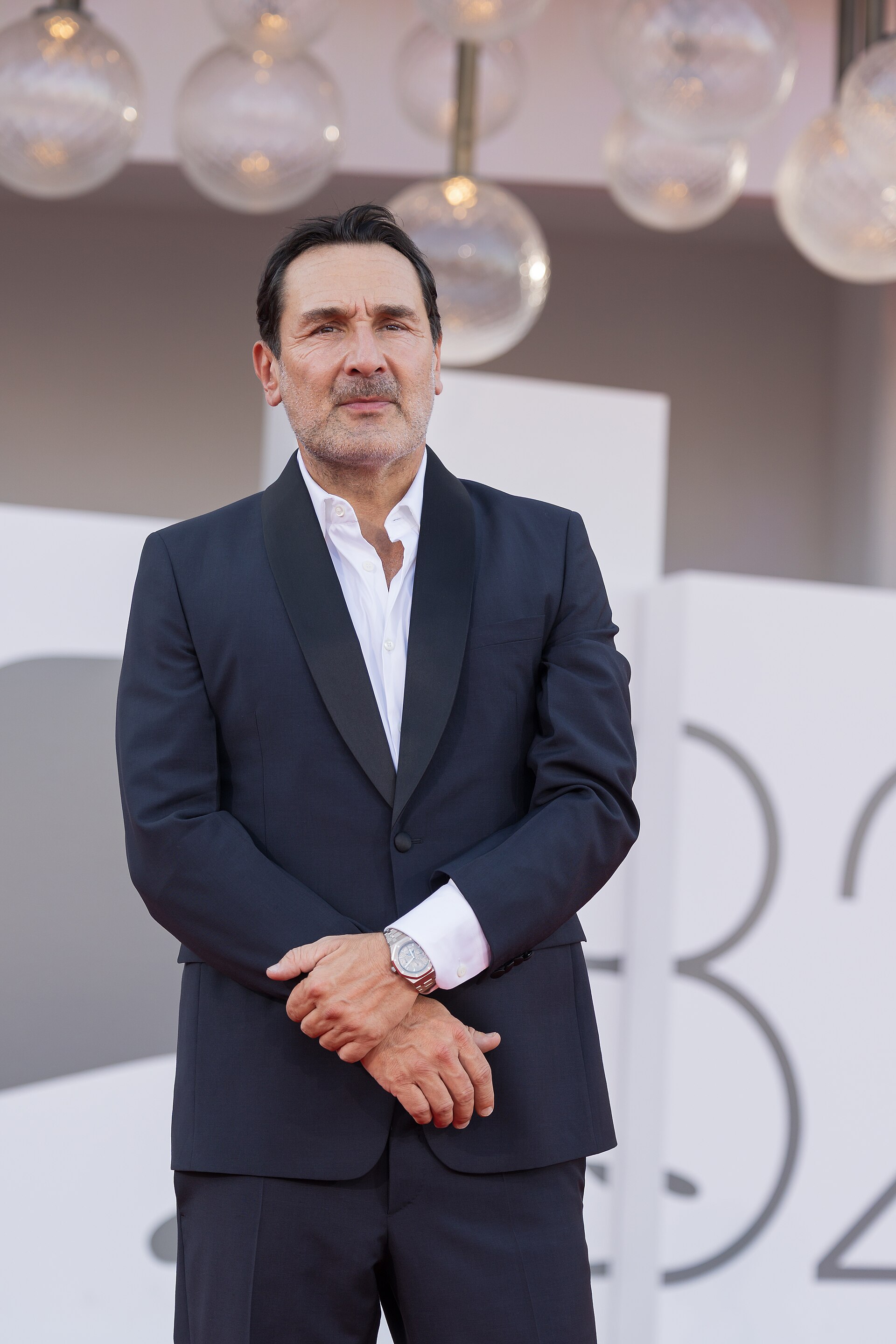 Gilles Lellouche, actor director screenwriter, at 82nd Venice International Film Festival in Venice, Italy for the film Chien 51.
