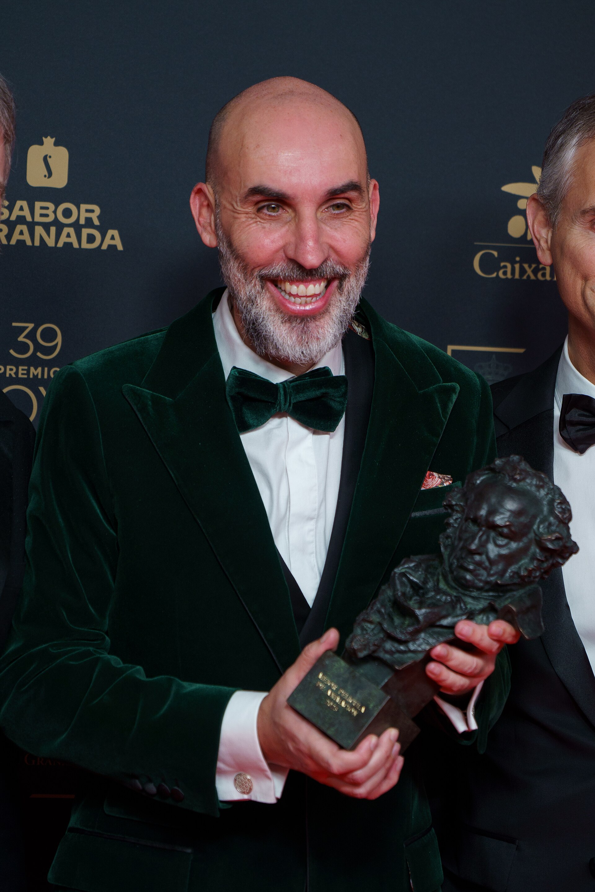 David Baute on the red carpet of the Goya Awards held in Granada in 2025