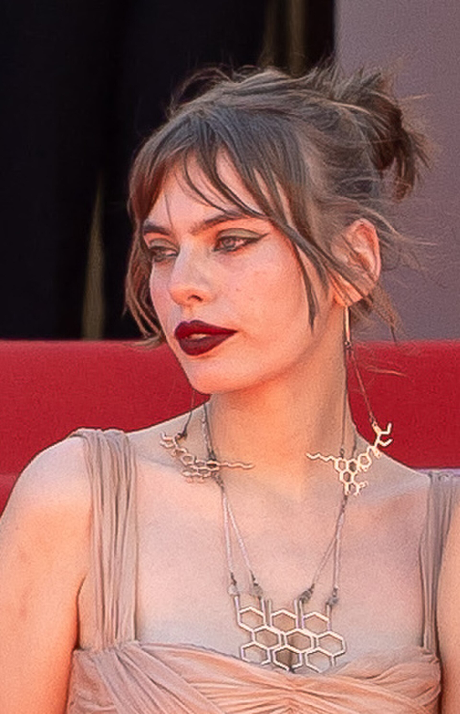 Lucas Schmidt, Maren Schmitt, Luzia Oppermann, Laeni Geiseler, Greta Krämer, Lea Drinda, Susanne Wuest, Hanna Heckt, Mascha Schilinski, Lena Urzendowsky, Luise Heyer, Fabian Gamper and Louise Peter presenting the movie Sound of Falling at the 2025 Cannes Film Festival