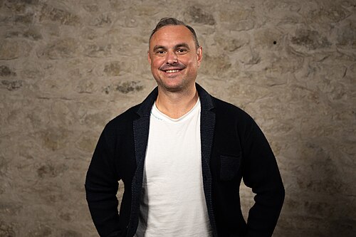 Guy Turner, Partner, at the WikiPortraits studio at the 2025 SXSW Festival.