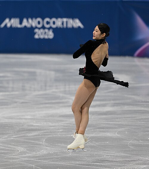 MILAN, ITALY - 19 FEBRUARY 2026: Haein LEE of South Korea competes during the Figure Skating Women Single Skating Free Skating at the Olympic Winter Games Milano Cortina 2026 Milano Ice Skating Arena on February 19, 2026 in Milan, Italy