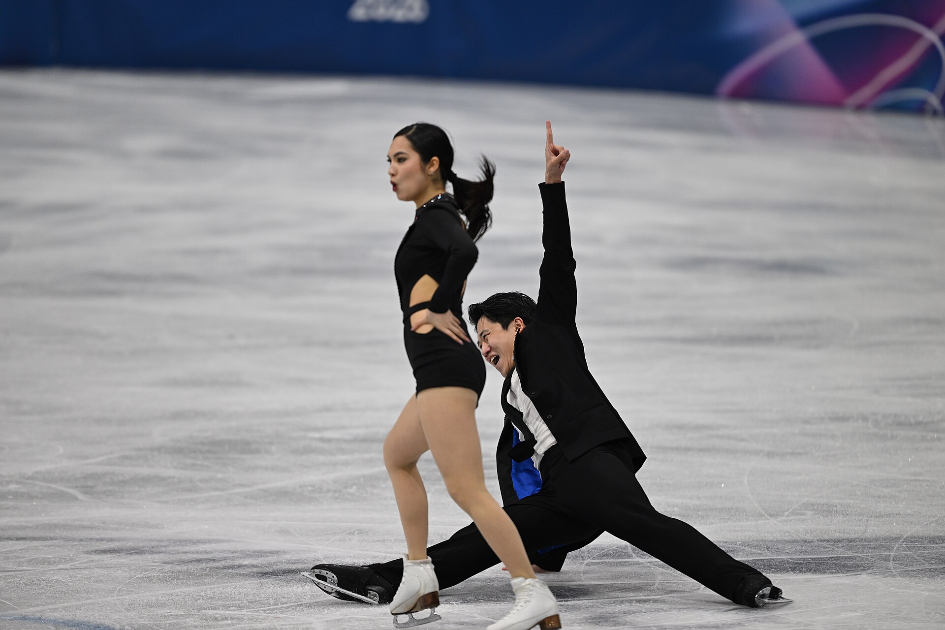 MILAN, ITALY - 09 FEBRUARY 2026: Hannah Lim and Ye Quan of South Korea compete during the Figureskating ice dance rhythm dance at the Olympic Winter Games Milano Cortina 2026 Milano Ice Skating Arena on February 09, 2026 in Milan, Italy