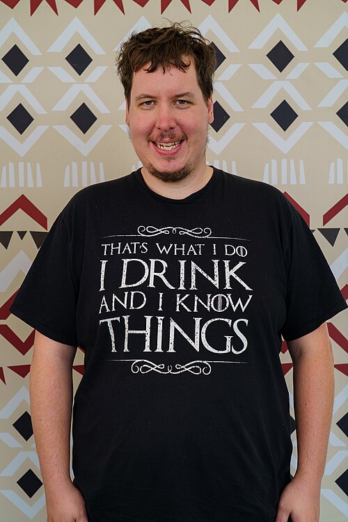 Harry Mitchell portrait at Wikimania 2025 WikiPortraits Studio