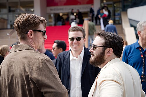 Henry Hayes, Jake Carter, and Gus Deardoff (from left to right) at the 2025 Cannes Film Festival premiere of The Plague.