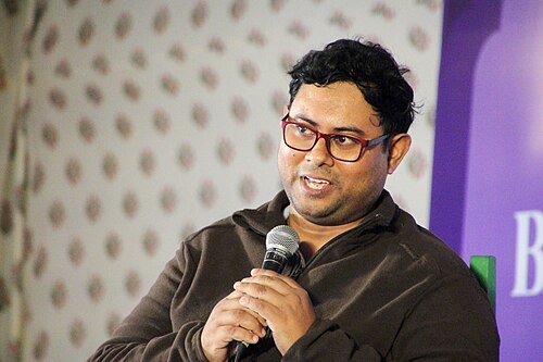 Hindol Sengupta, author, at the 2025 Jaipur Literature Festival in Jaipur, India.