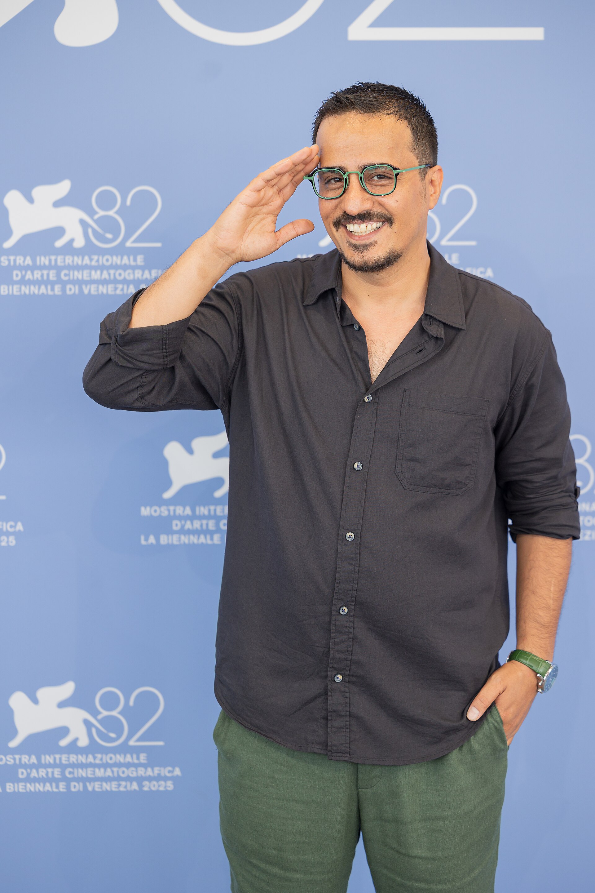Hossein Soleimani, actor , at 82nd Venice International Film Festival in Venice, Italy for the film "Komedie Elahi" (Divine Comedy).