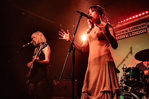 Hot Stamp, pop band from London, at the 2025 SXSW London festival in London, England.