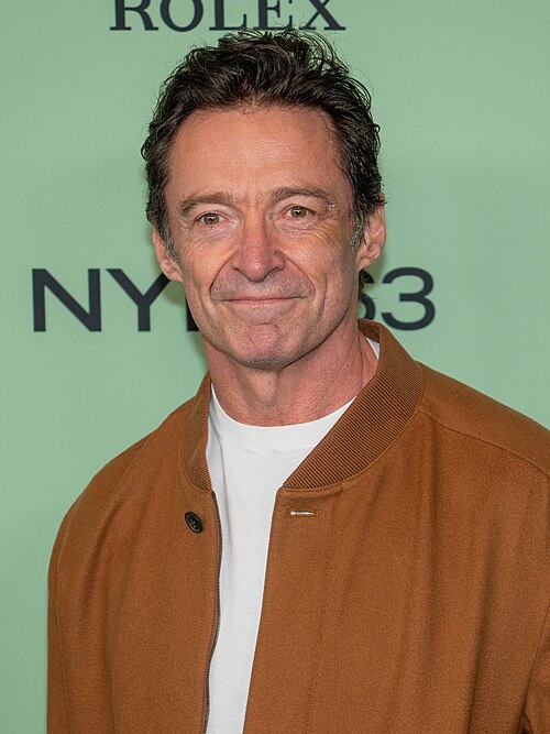 Hugh Jackman at the 63rd annual New York Film Festival at Lincoln Center in 2025 for the film Is This Thing On?