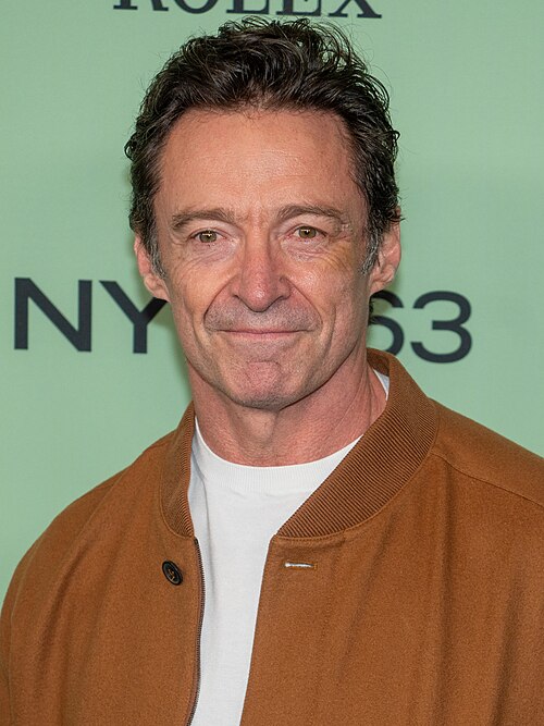 Hugh Jackman at the 63rd annual New York Film Festival at Lincoln Center in 2025 for the film Is This Thing On?