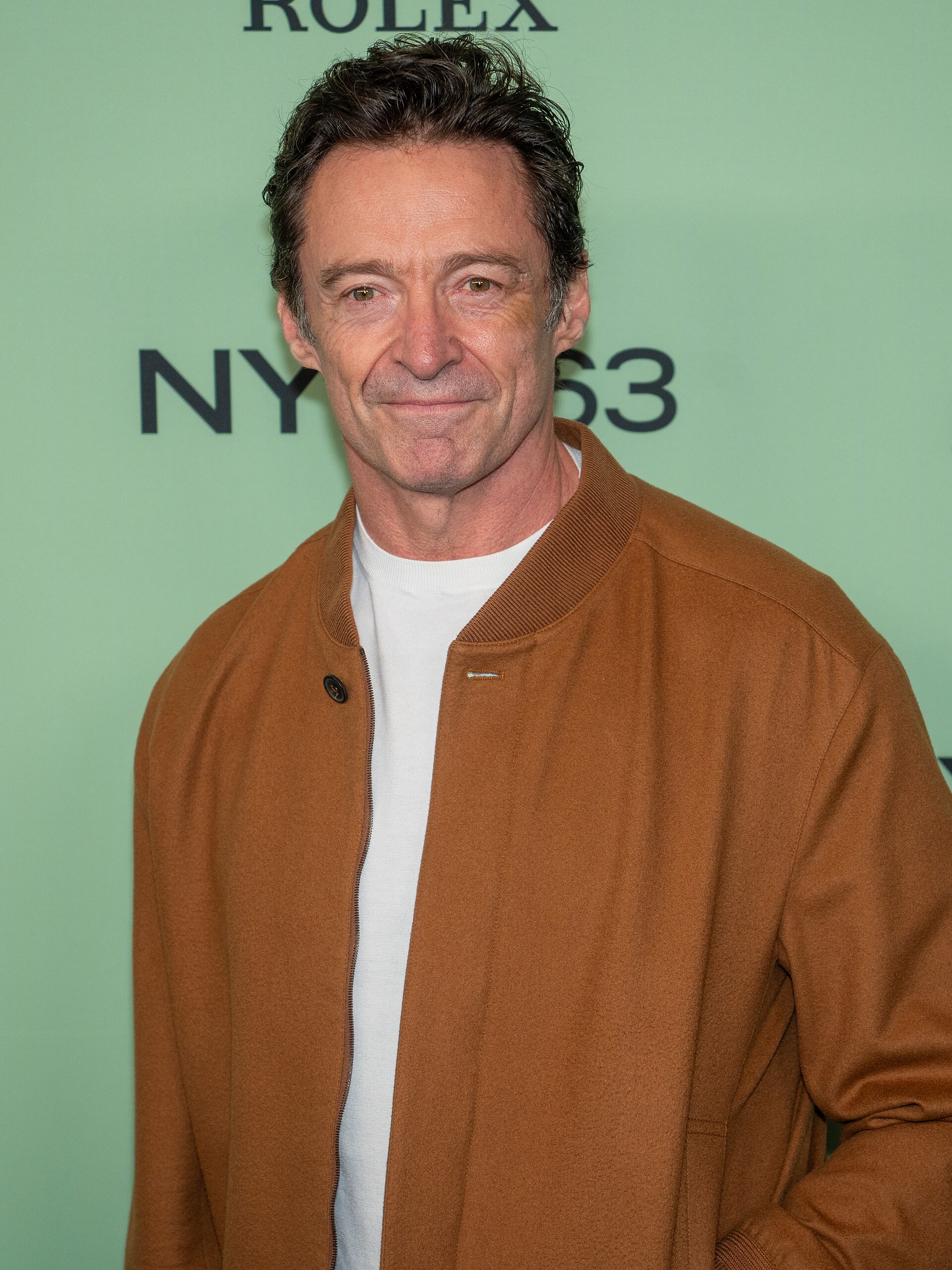 Hugh Jackman at the 63rd annual New York Film Festival at Lincoln Center in 2025 for the film Is This Thing On?