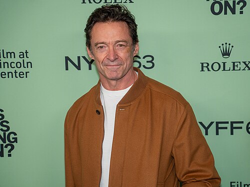 Hugh Jackman at the 63rd annual New York Film Festival at Lincoln Center in 2025 for the film Is This Thing On?