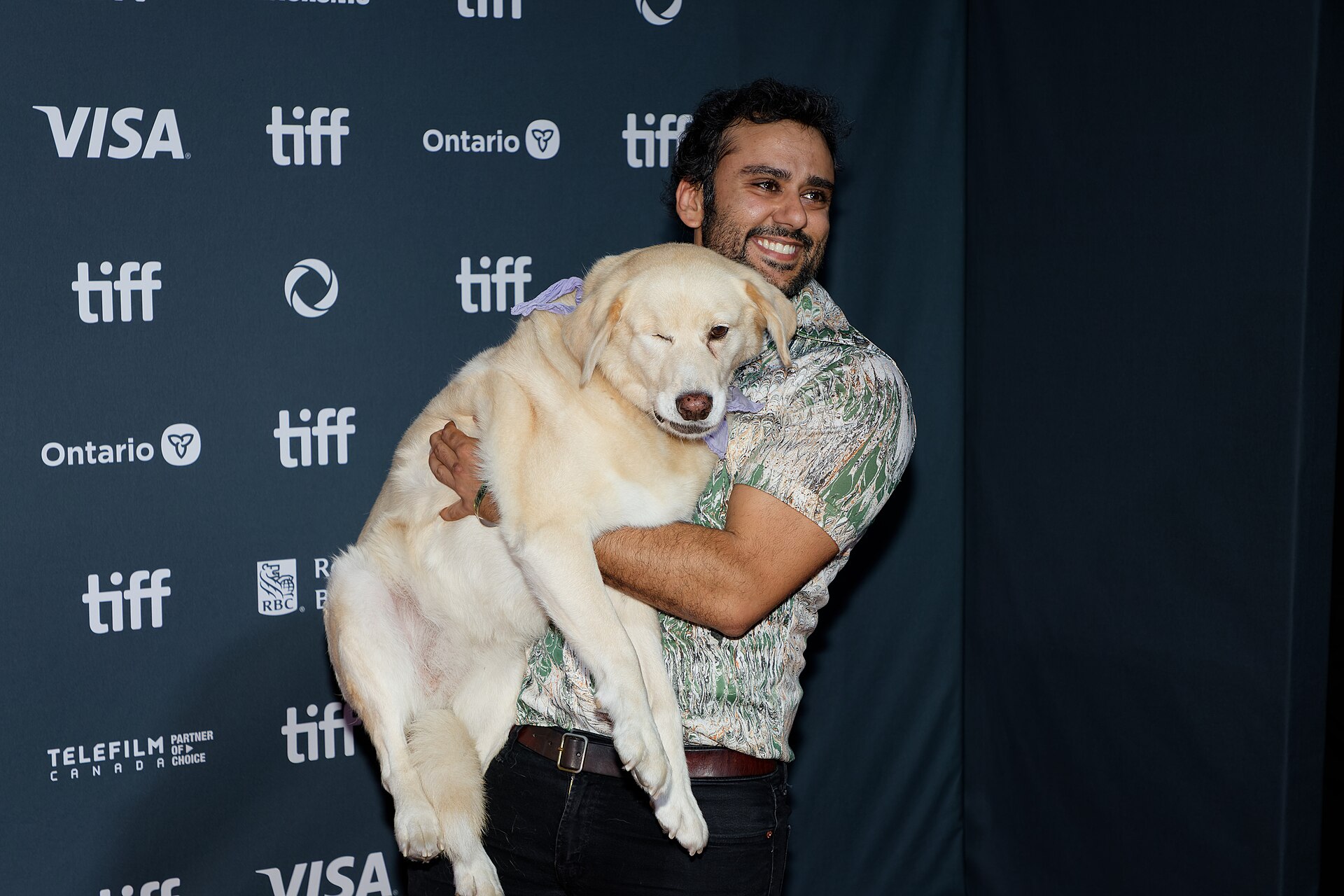 Ian Bawa holding Diamond at the 2024 Toronto International Film Festival (TIFF) for the movie Superboys Of Malegaon.