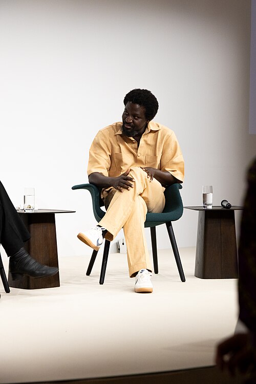 Ibrahim Mahama, artist, at the Art Basel international art fair in Basel, Switzerland in June 2025.