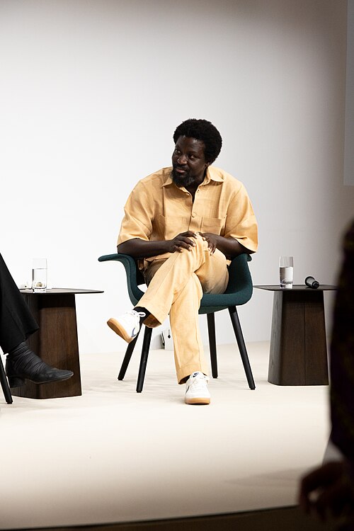 Ibrahim Mahama, artist, at the Art Basel international art fair in Basel, Switzerland in June 2025.