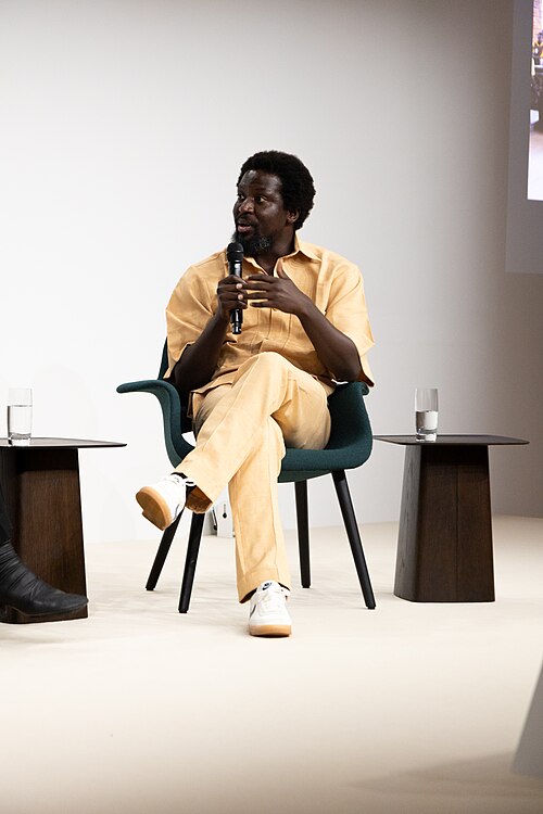 Ibrahim Mahama, artist, at the Art Basel international art fair in Basel, Switzerland in June 2025.
