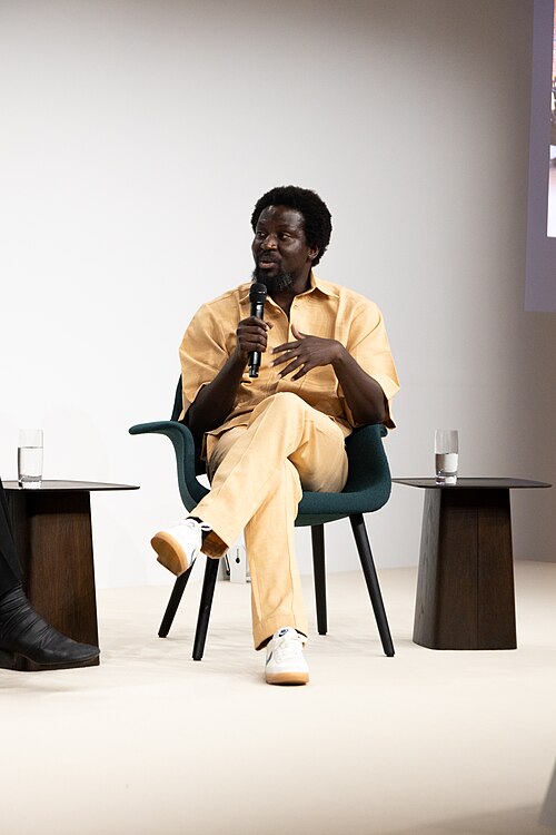 Ibrahim Mahama, artist, at the Art Basel international art fair in Basel, Switzerland in June 2025.