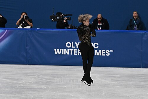 MILAN, ITALY - 13 FEBRUARY 2026: Ilia MALININ of United States competes during the Figure Skating Men Single Skating Free Skating at the Olympic Winter Games Milano Cortina 2026 Milano Ice Skating Arena on February 13, 2026 in Milan, Italy