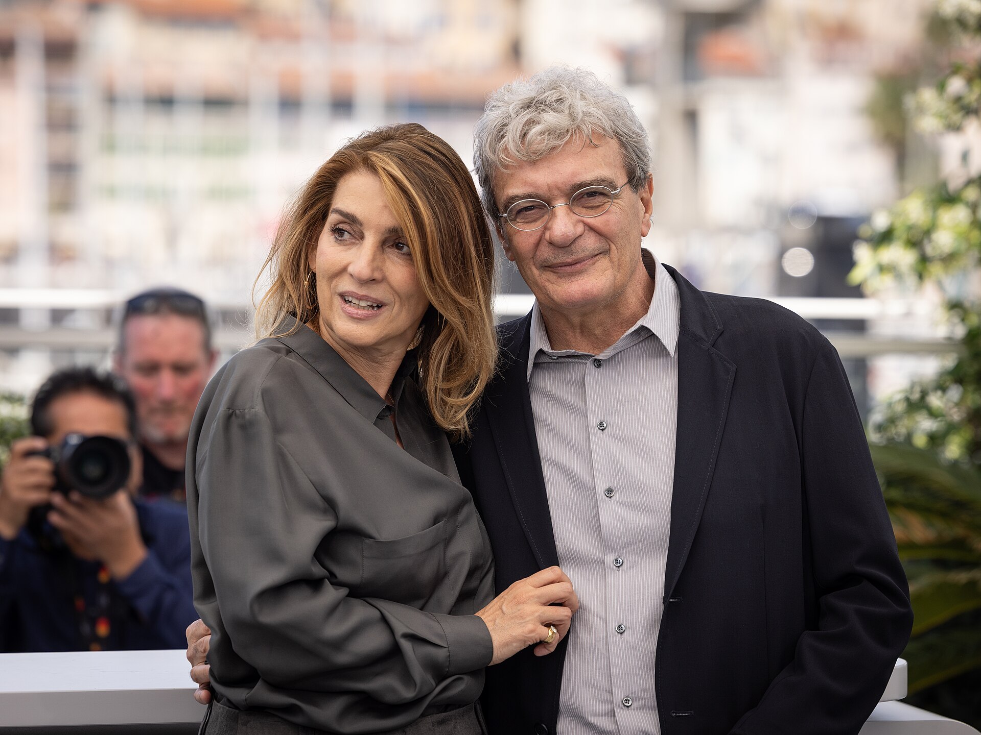 Ippoplita Di Maio and Mario Martone at the 2025 Cannes Film Festival