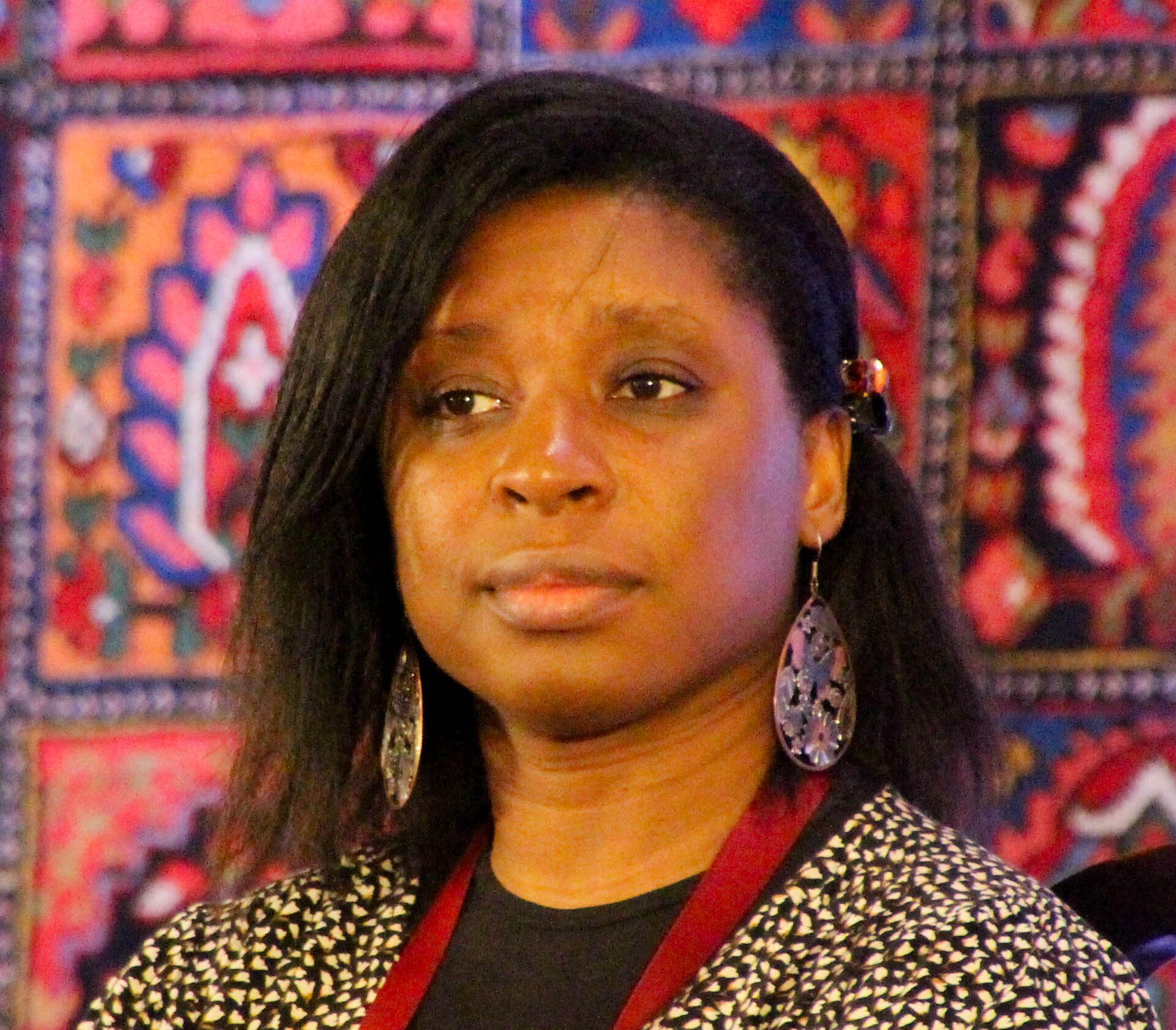 Irenosen Okojie, author, at the 2025 Jaipur Literature Festival in Jaipur, India