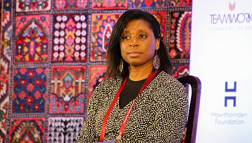 Irenosen Okojie, author, at the 2025 Jaipur Literature Festival in Jaipur, India