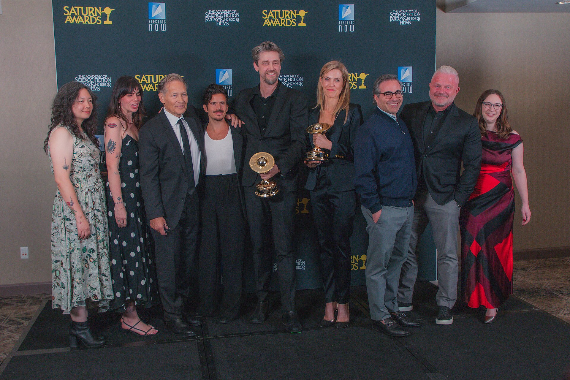 Irene Yeung, Jordan Weaver, James Remar, Rudy Mancuso, Andy Muschietti, Barbara Muschietti, Brad Kane, Daryl Sawchuk, & Esther Sokolow at the 53rd Saturn Awards