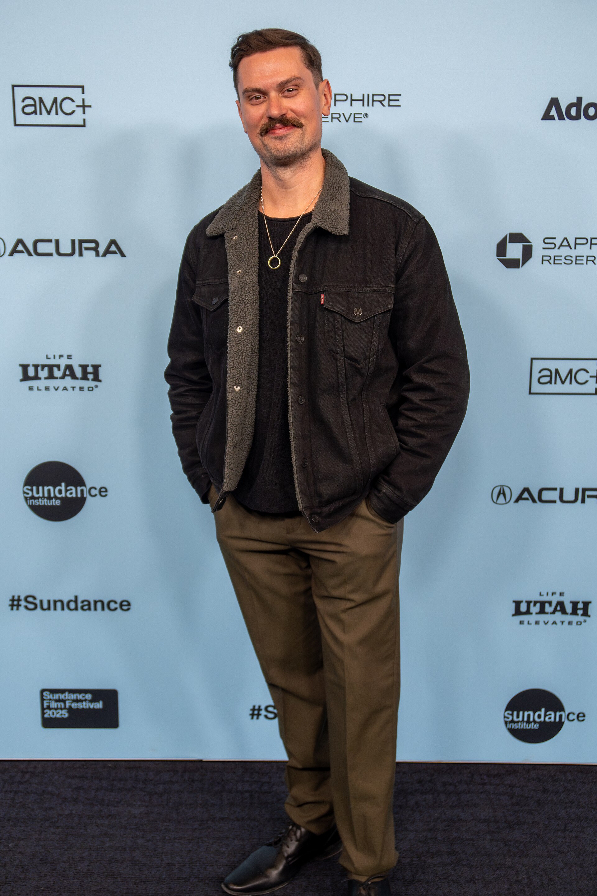 JJ Phillips, actor, at the 2025 Sundance Film Festival for Touch Me