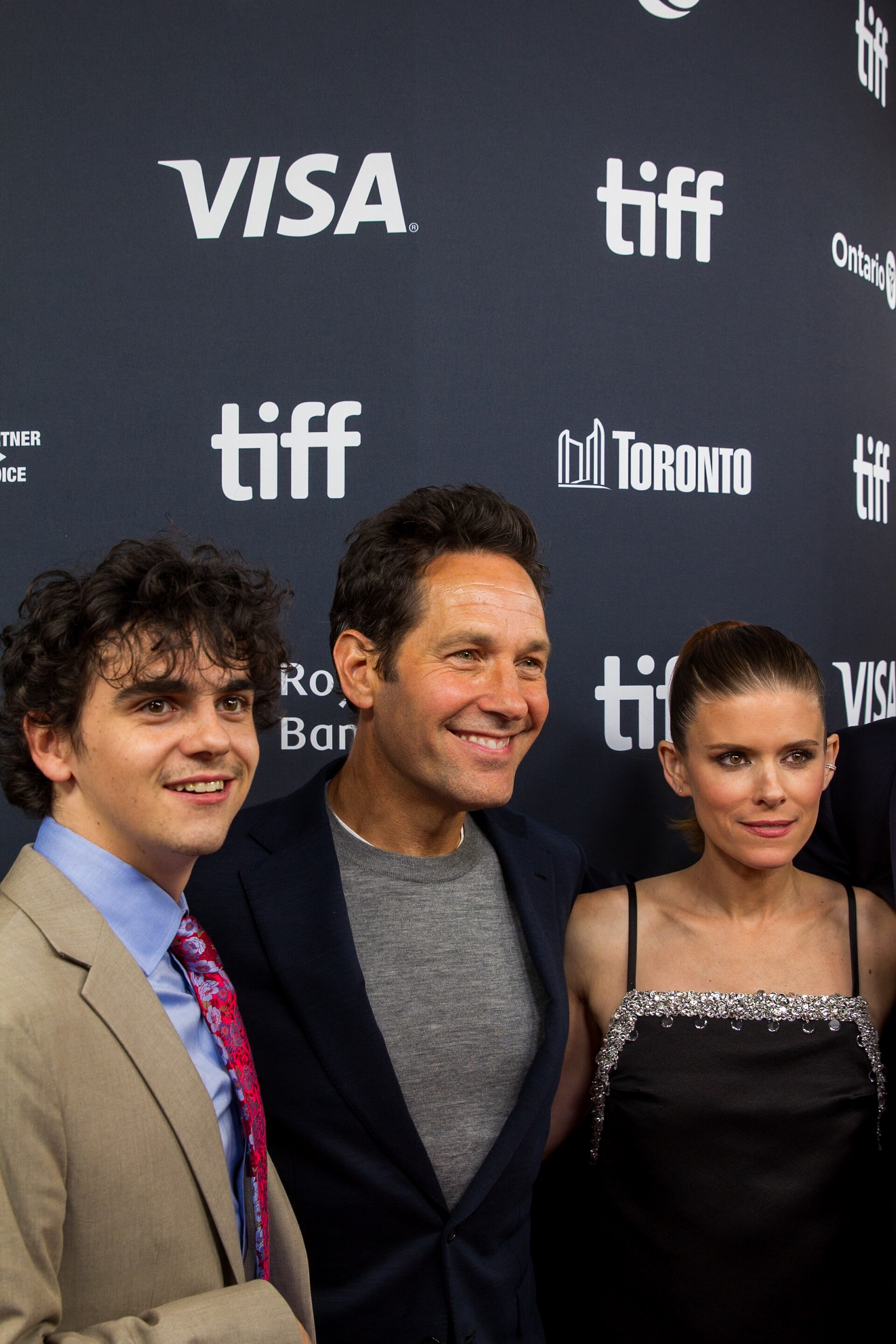 Jack Dylan Grazer, Kate Mara and Paul Rudd at the 2024 Toronto International Film Festival (TIFF) for the movie Friendship.