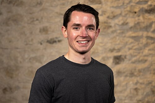 Jack Gordon, Nonfiction Filmmaker, at the WikiPortraits studio at the 2025 SXSW Festival.