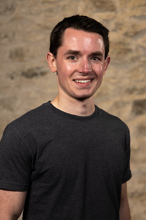 Jack Gordon, Nonfiction Filmmaker, at the WikiPortraits studio at the 2025 SXSW Festival.
