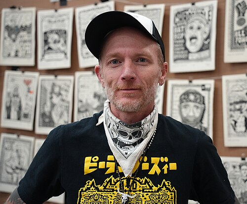 Jackdaw Russell, JackDaw Folk Art, Flatstock exhibit at SXSW 2025 in Austin, Texas in March 2025.