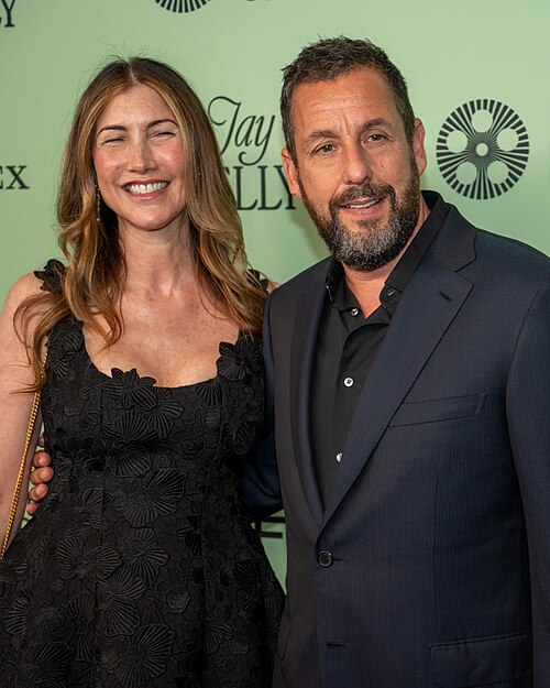 Jackie Sandler and Adam Sandler at the 63rd annual New York Film Festival at Lincoln Center in 2025 for the film Jay Kelly