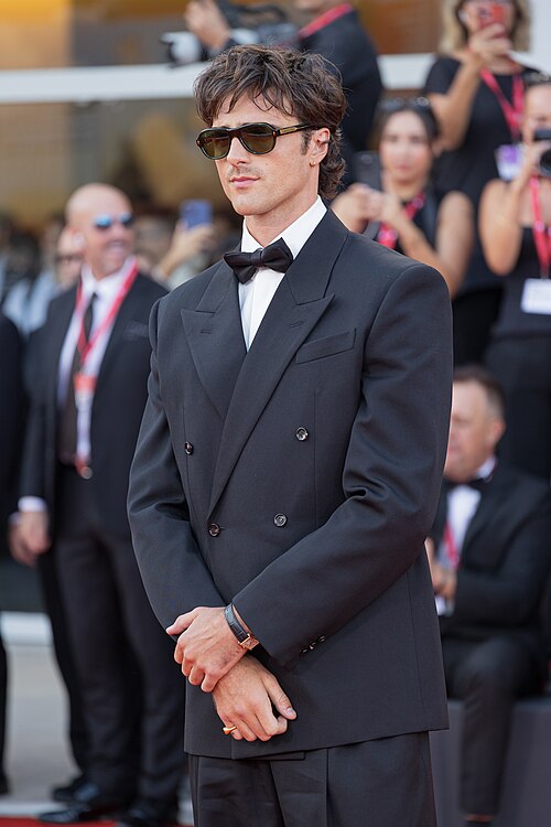Jacob Elordi, actor, at 82nd Venice International Film Festival in Venice, Italy for the film Frankenstein.
