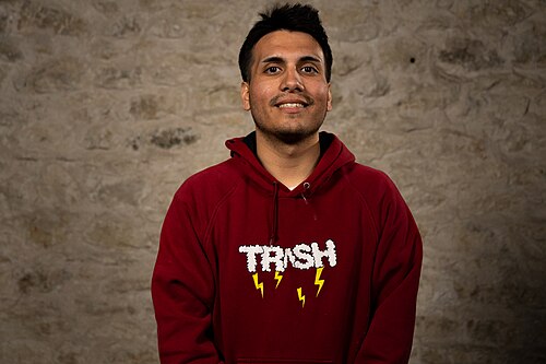 Jacob Rodriguez, Ceo, at the WikiPortraits studio at the 2025 SXSW Festival.