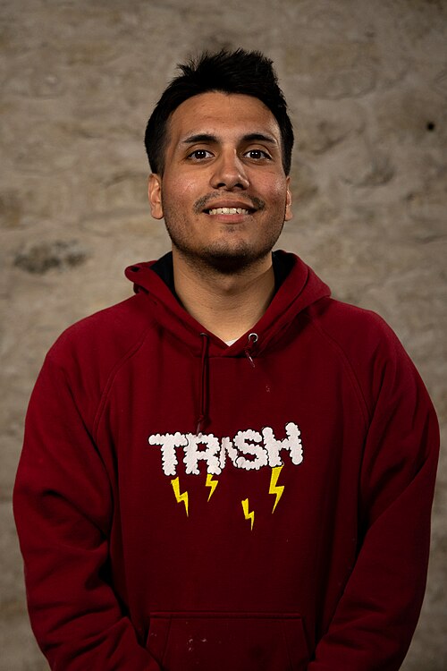 Jacob Rodriguez, Ceo, at the WikiPortraits studio at the 2025 SXSW Festival.