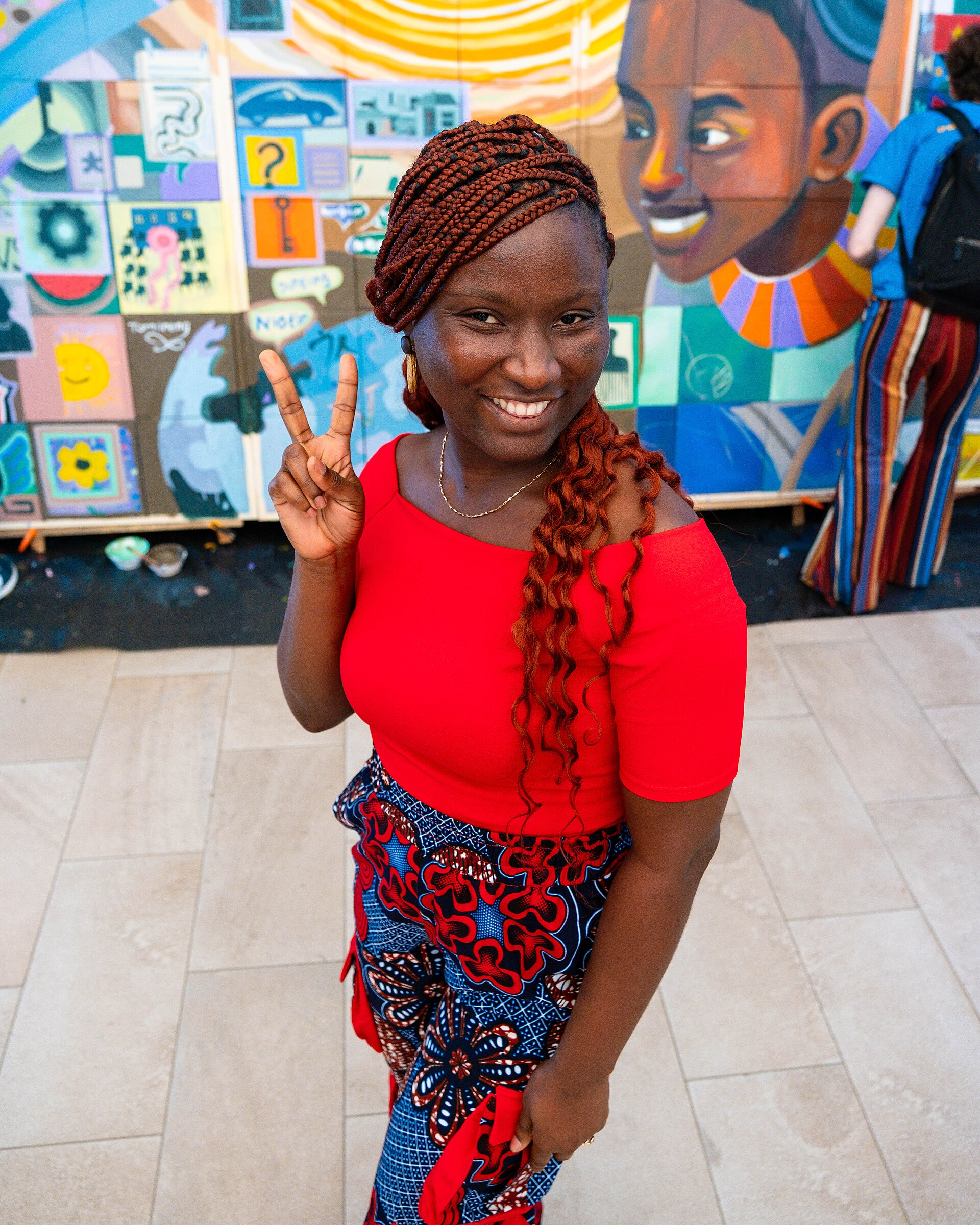 A Photo of Jael Boateng at Wikimania 2025 during the poster session