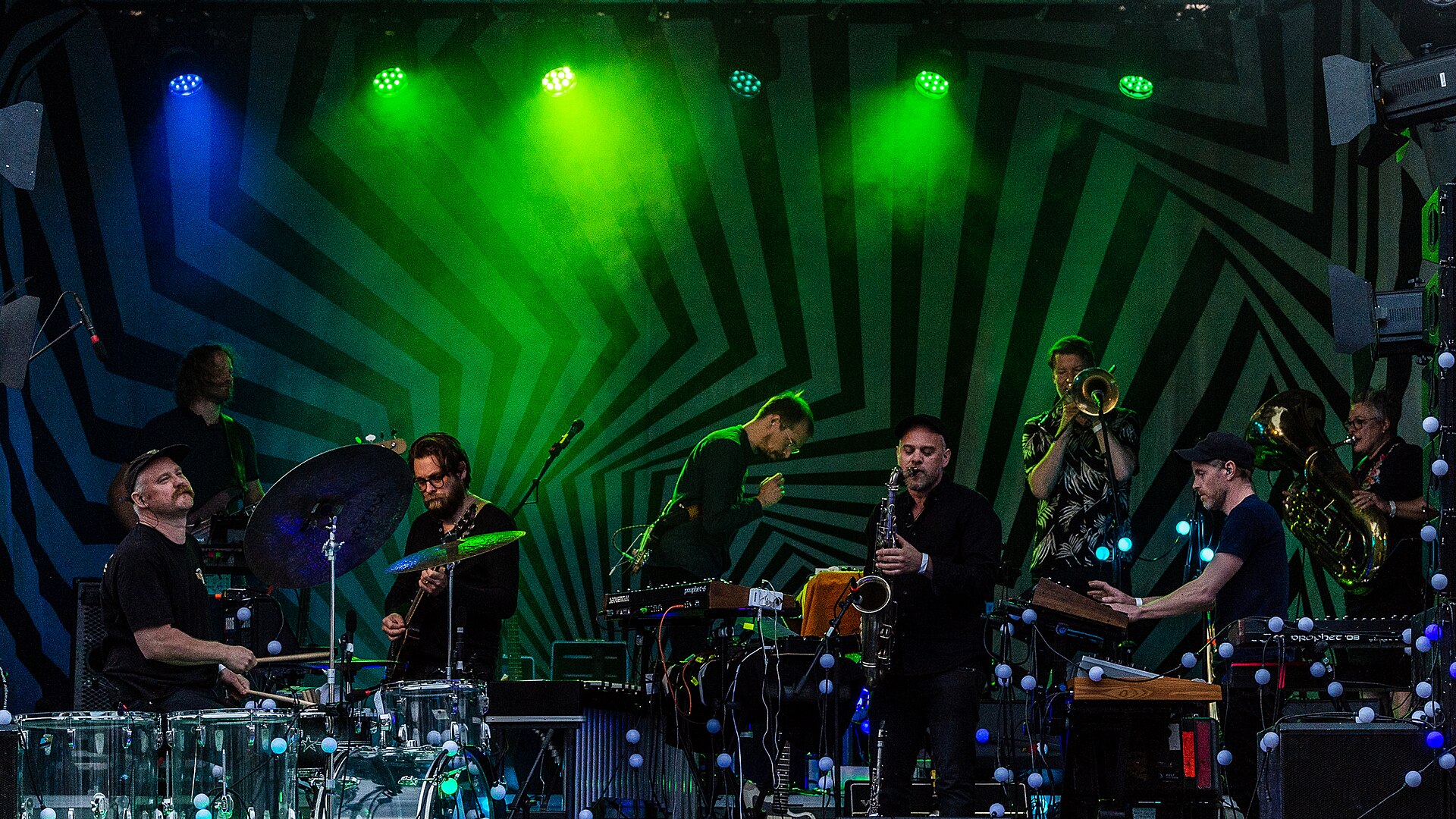 Jaga Jazzist at the Terrassejazz festival in Evje, Norway, 5. June 2021