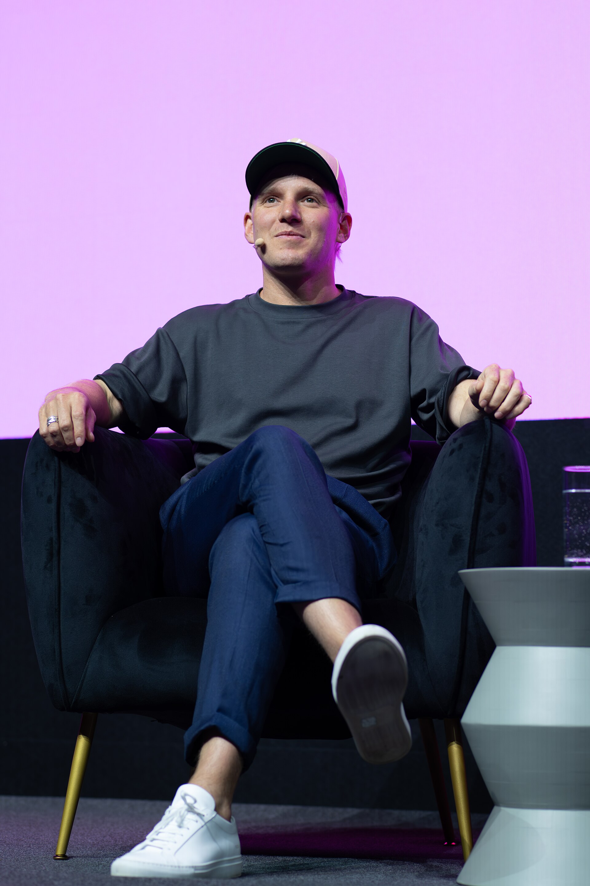 Jaime Laing, British media personality, entrepreneur, and presenter, at the 2025 SXSW London festival in London, England.