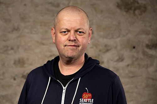 Jason Whyte, JW Media, at the WikiPortraits studio at the 2025 SXSW Festival.