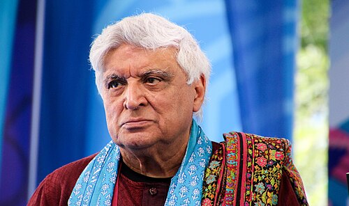 Javed Akhtar, lyricist and writer, at the 2025 Jaipur Literature Festival in Jaipur, India.