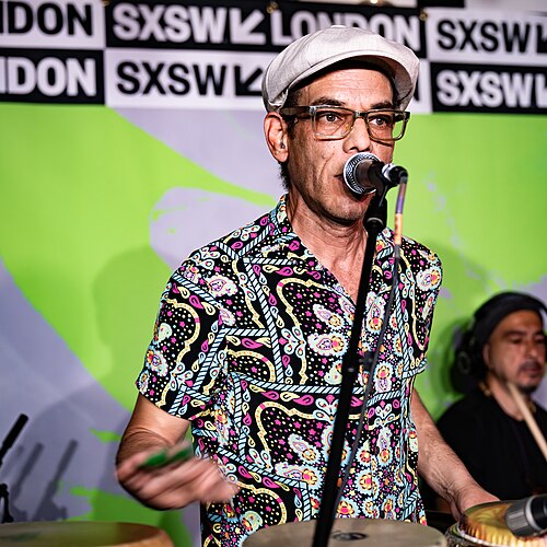 Javier Camilo performing with Lokkhi Terra at SXSW London, June 2025