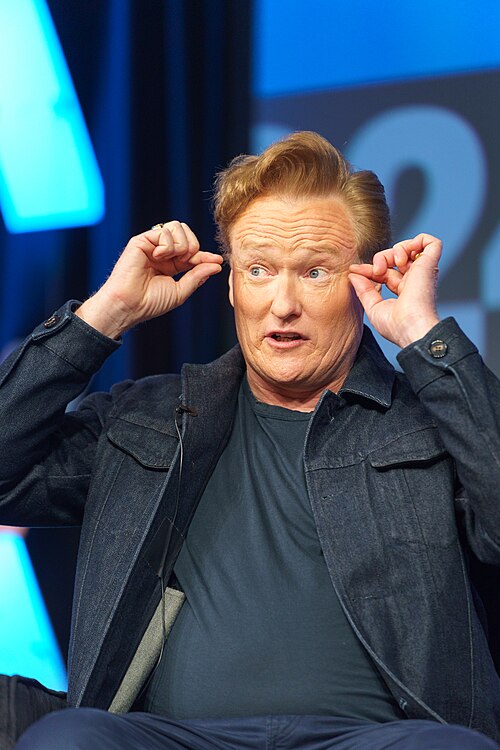 Conan O'Brien speaking at South by Southwest 2024