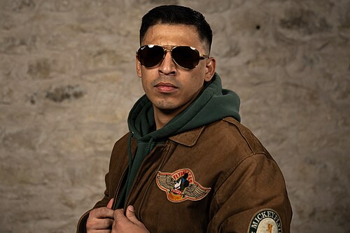 Jayy Garcia, Supply Chain manager, at the WikiPortraits studio at the 2025 SXSW Festival.