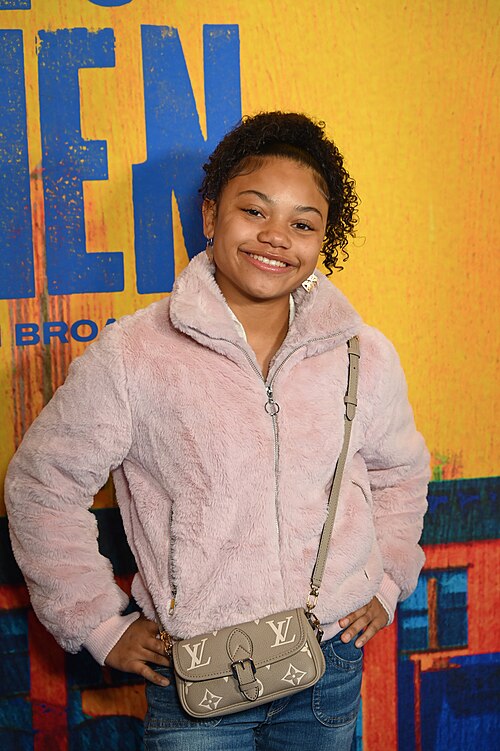 Jazlyn Guerra at the first anniversary celebration for "Hell's Kitchen" on Broadway, April 2025