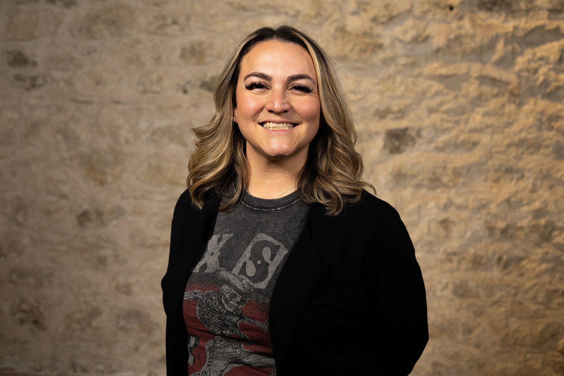 Jeannette Hernandez, Founder, at the WikiPortraits studio at the 2025 SXSW Festival.