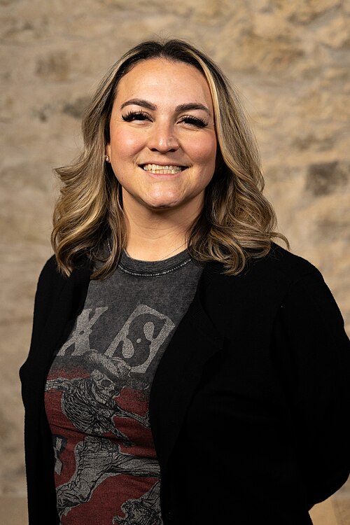 Jeannette Hernandez, Founder, at the WikiPortraits studio at the 2025 SXSW Festival.