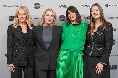 Jennifer Robinson, Selina Miles, Catalina Ruiz-Navarro and Brittany Higgins at Silenced premiere during the 2026 Sundance Film Festival