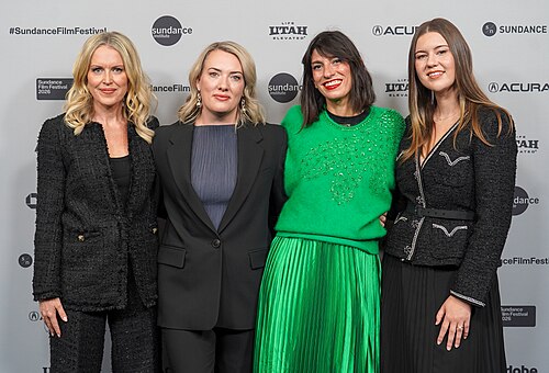 Jennifer Robinson, Selina Miles, Catalina Ruiz-Navarro and Brittany Higgins at Silenced premiere during the 2026 Sundance Film Festival