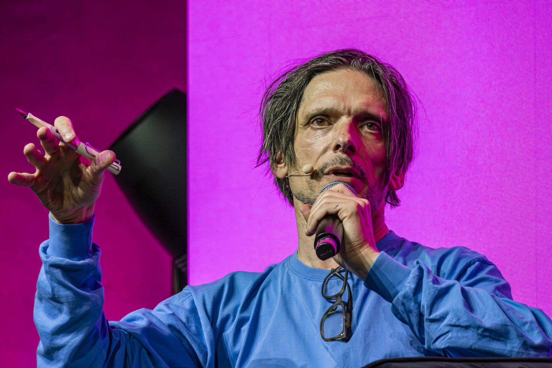 Jeremy Deller, UK Artist, at the SXSW London festival hosted in London, England during June 2025.