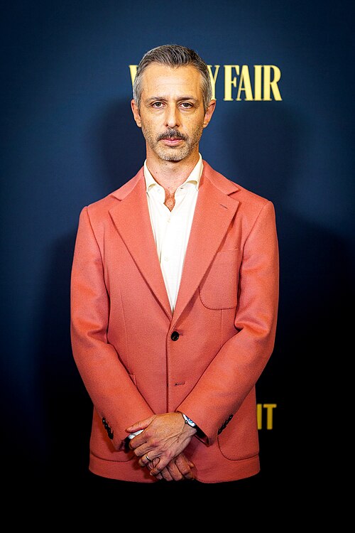 Jeremy Strong in New York City for the movie The Apprentice.